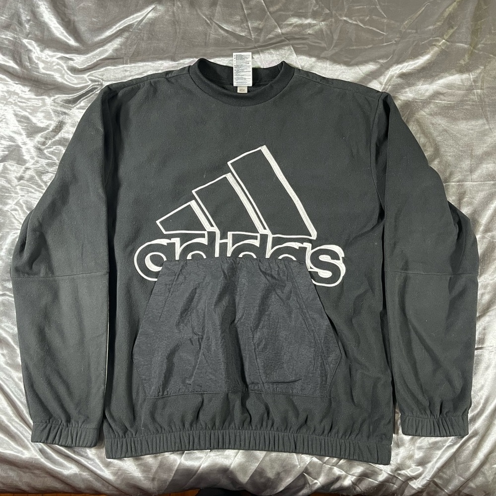 Adidas Men's Black graphic geometric adidas design Sweater
